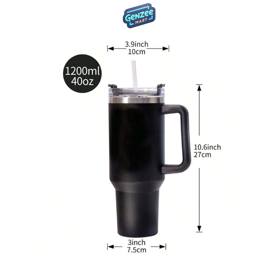 Genzee Mart 40oz Large Capacity Cup Stainless Steel