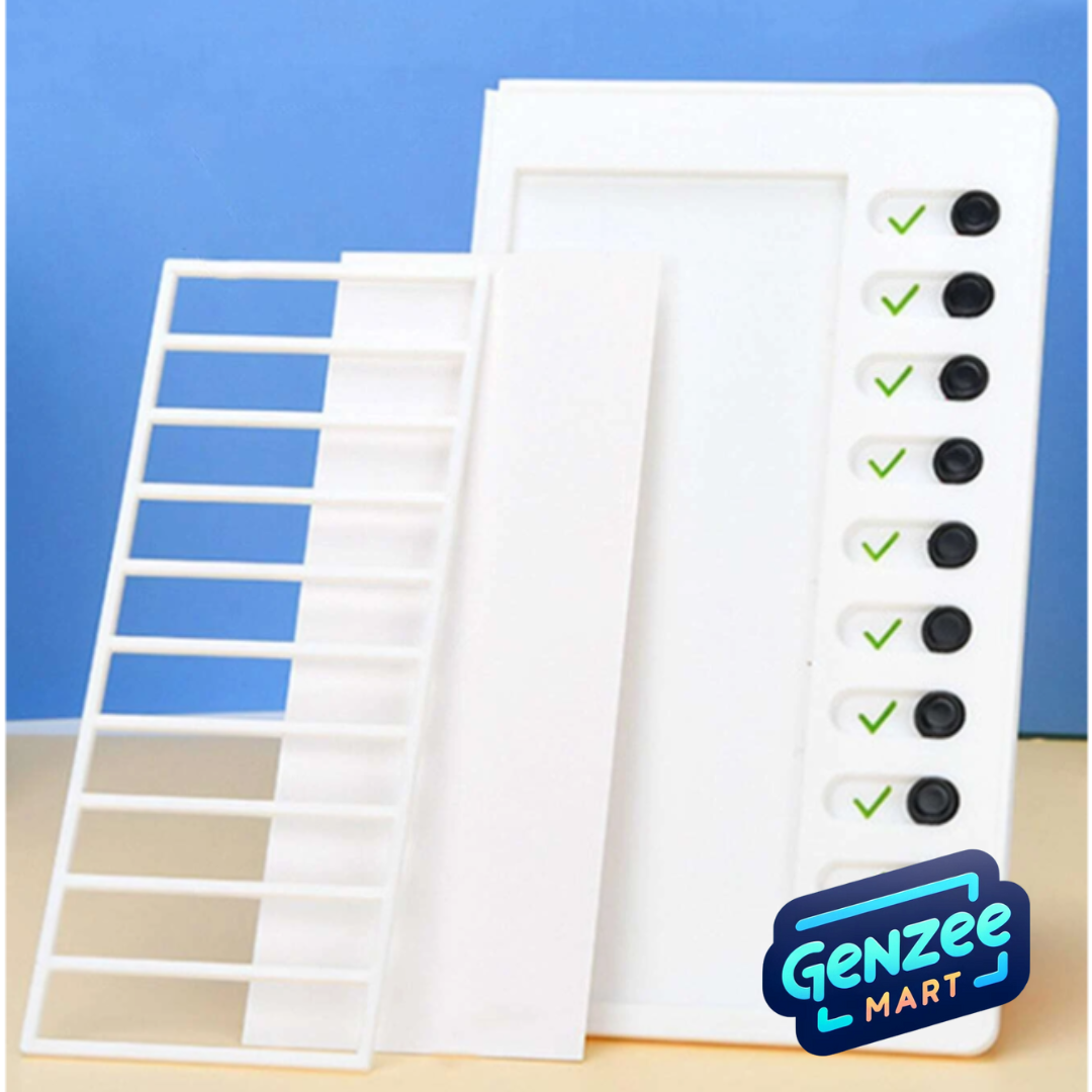 Letter Graphic Plan Board With 10pcs Refill Paper