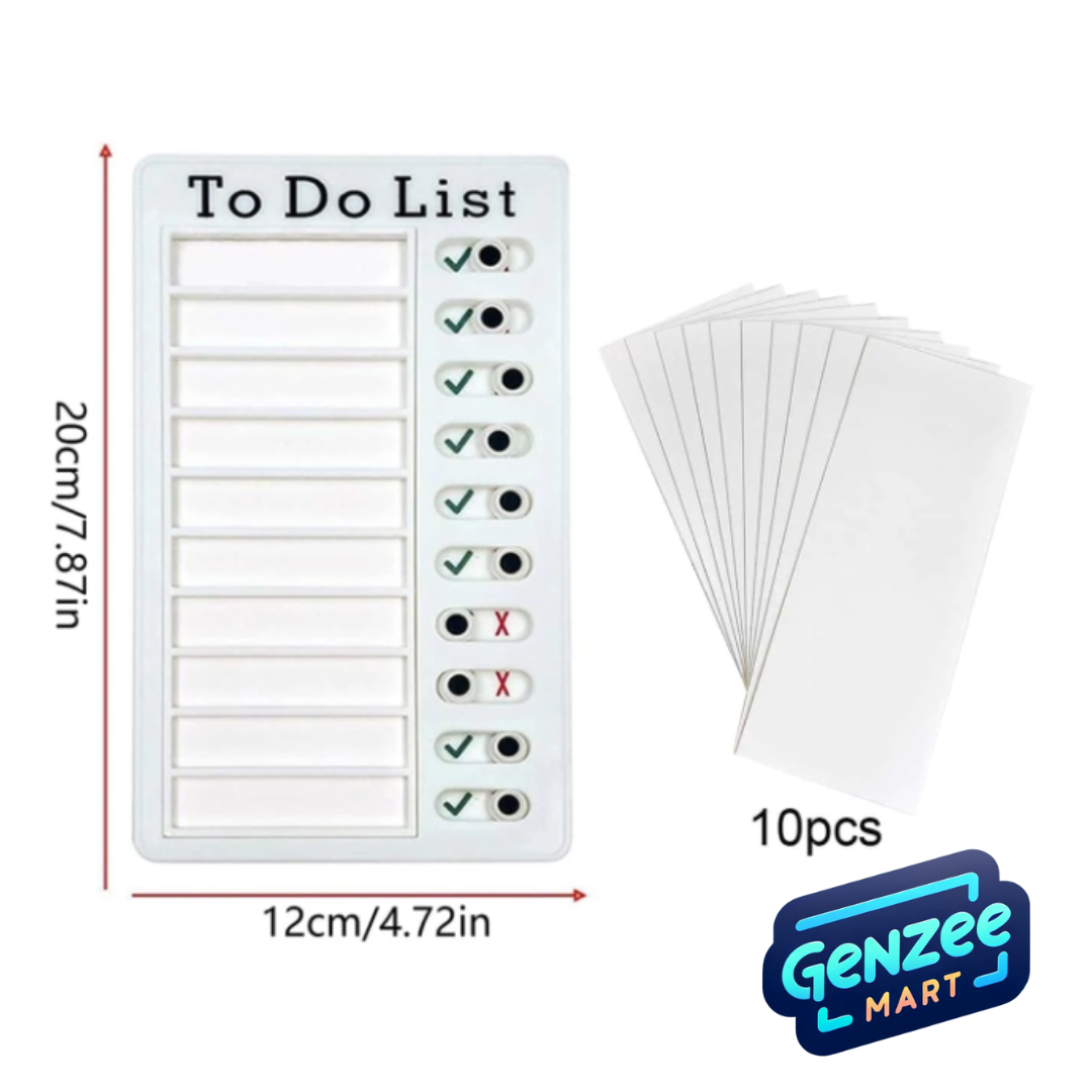 Letter Graphic Plan Board With 10pcs Refill Paper