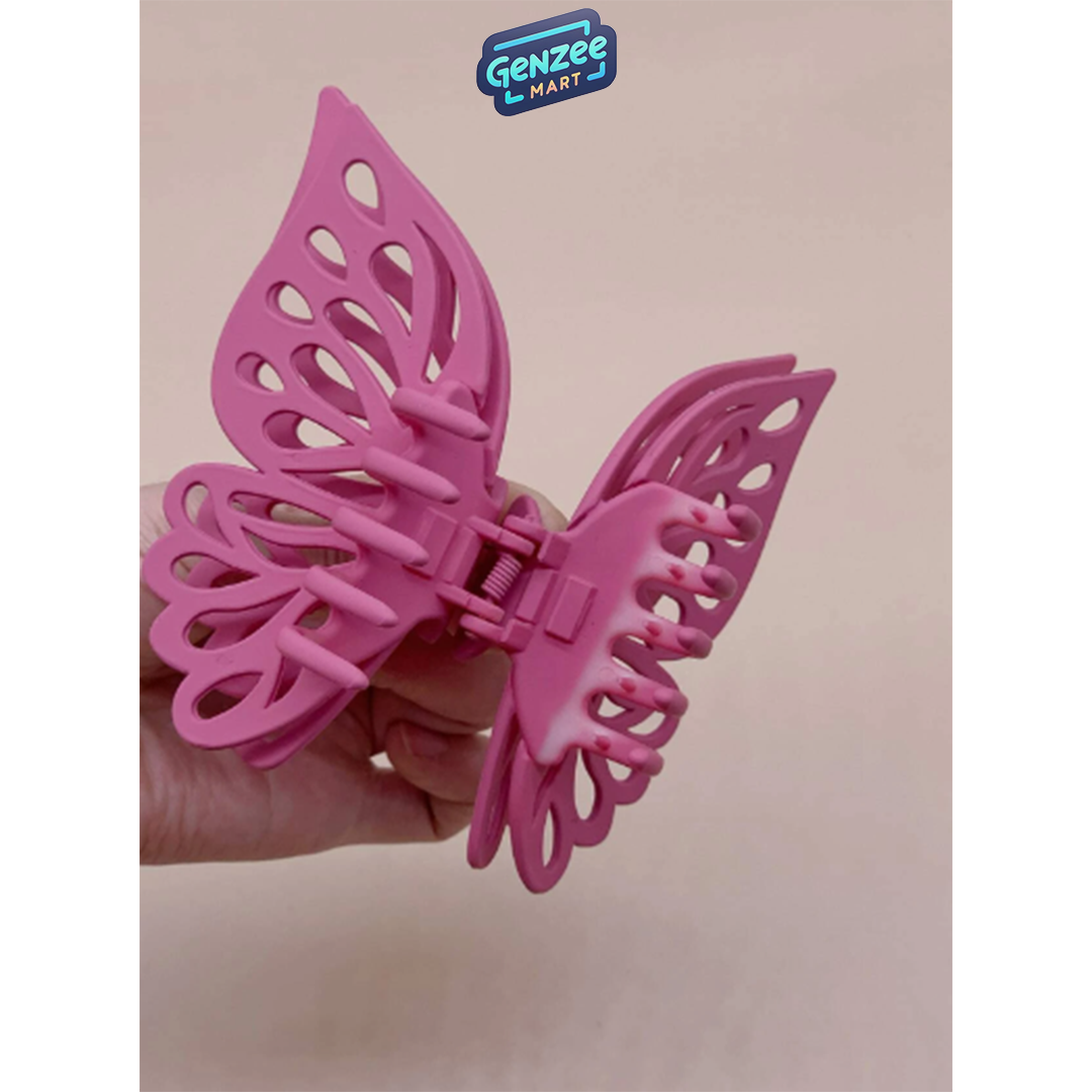 Genzee Mart 1pc Large Butterfly Hair Claw For Women's Hair Styling