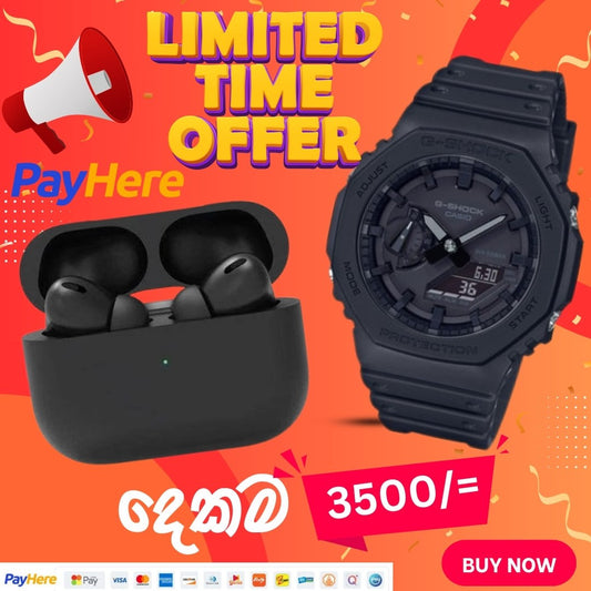 Genzee Mart Bundle Deal Gshock & Airpods